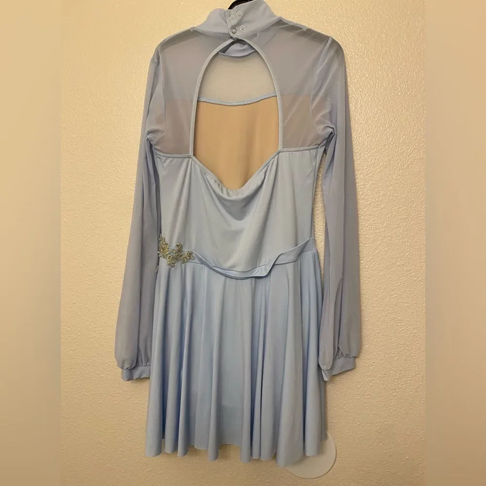 WEISSMAN Dance Costume light blue long sleeve The Poet 13406 LA-Large adult